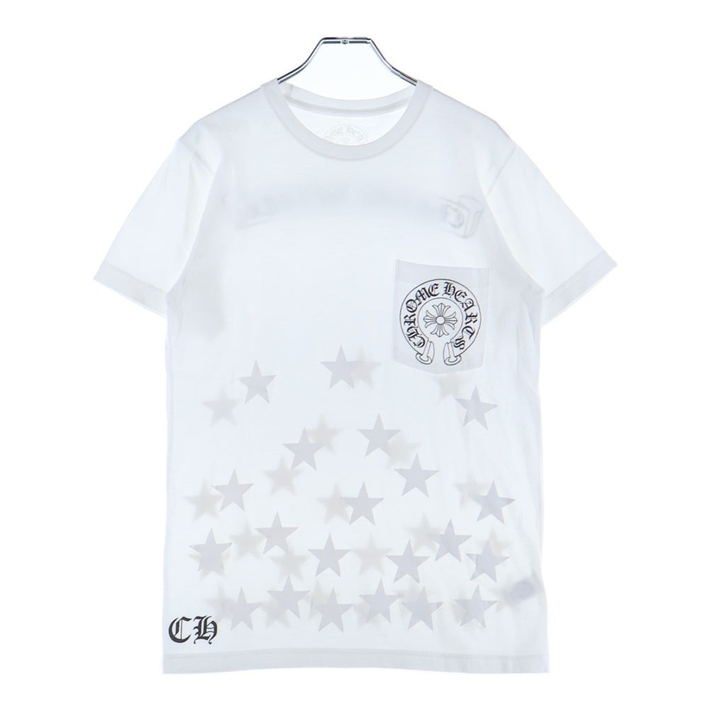 CHROME HEARTS(クロムハーツ) ホースシュー スタープリント 半袖Tシャツカットソー ホワイト