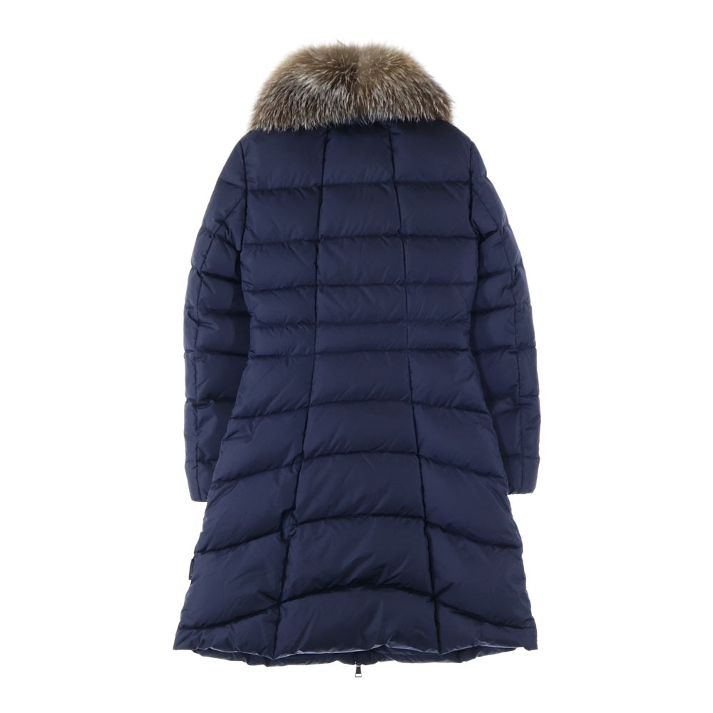MONCLER(モンクレール) 18AW HIRONDELLE D20934934520 54155 イロンデール ファー付きジップアップロングダウンコート レディース ブラック
