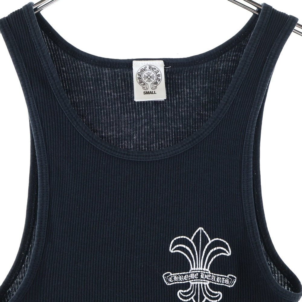 CHROME HEARTS(クロムハーツ) OLD オールド フレア バックプリント リブタンクトップ ノースリーブ ブラック