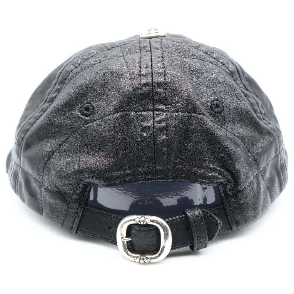 CHROME HEARTS(クロムハーツ) Spider Web スパイダーウェブ レザー キャップ 帽子 ブラック