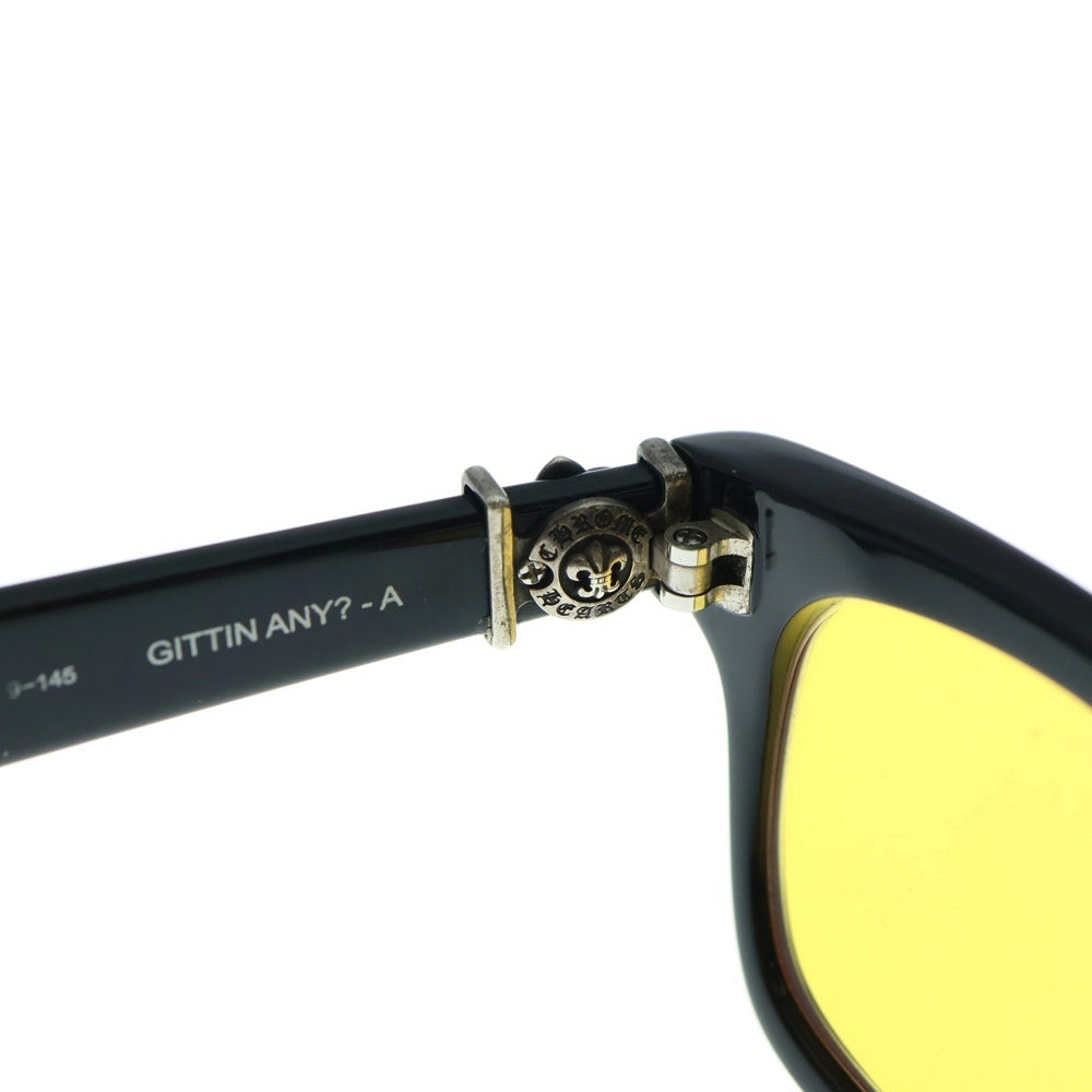 CHROME HEARTS(クロムハーツ) GITTIN ANY ?-A BSフレアテンプル ウェリントン型サングラス 眼鏡 ブラック