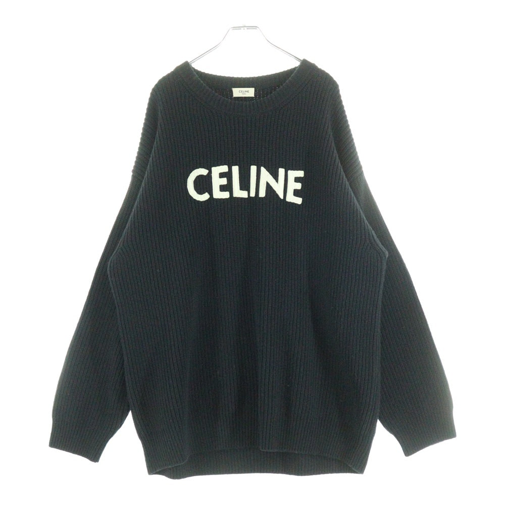 CELINE(セリーヌ) ロゴワッペンオーバーサイズニットセーター 2A19R423P ブラック