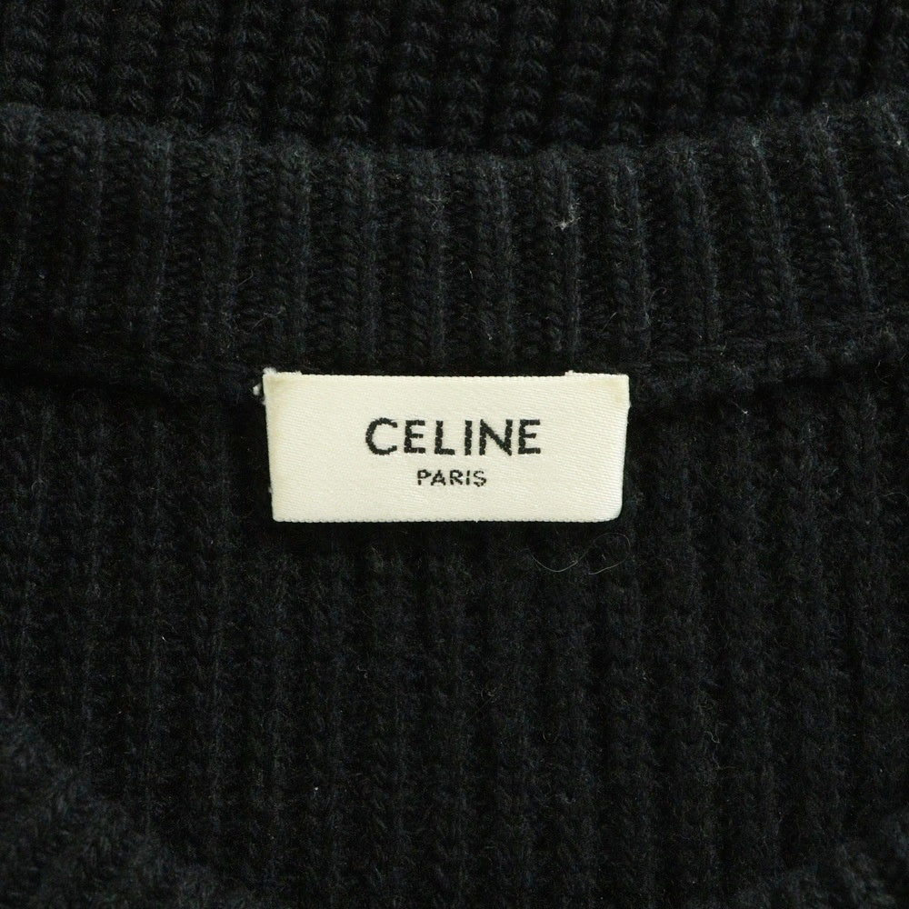 CELINE(セリーヌ) ロゴワッペンオーバーサイズニットセーター 2A19R423P ブラック