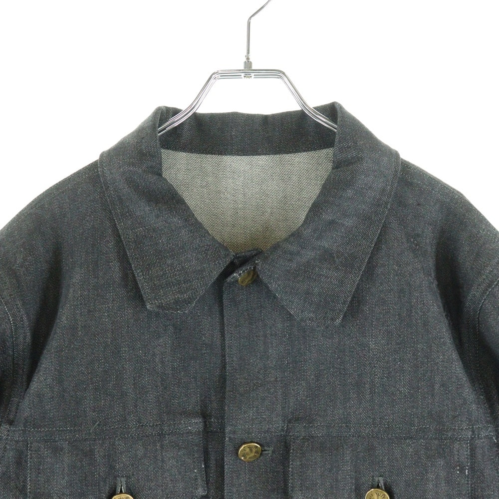 LOUIS VUITTON(ルイヴィトン) 21AW ステープルライン シャドーモノグラム デニムジャケット ブラック RM212Q E53 HLA55W