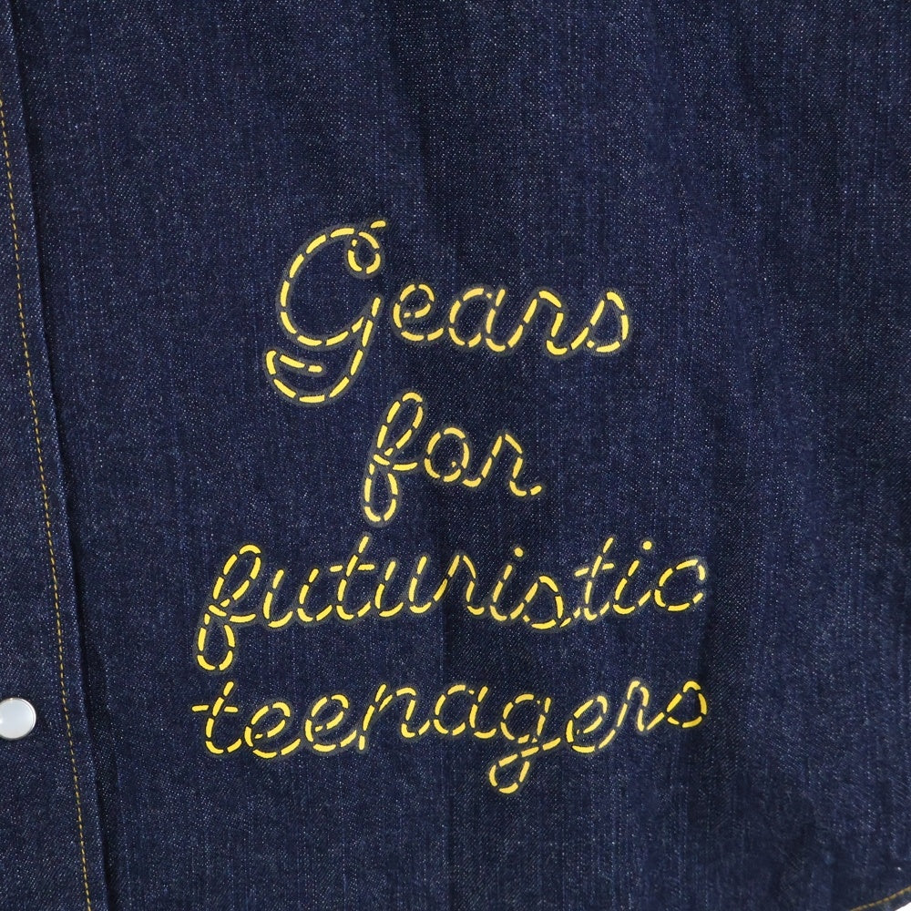 HUMAN MADE(ヒューマンメイド) 23SS DENIM WESTERN SHIRT デニムウエスタンシャツ ロゴプリント インディゴ