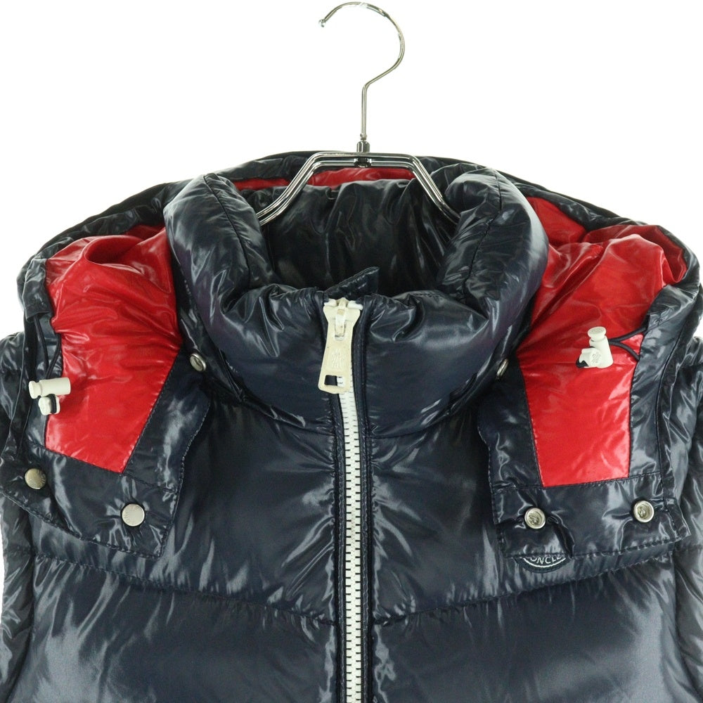 MONCLER(モンクレール) ×KITH PELAT CLASSIC BOX LOGO DOWN VEST C20964330805 ×キス クラシックボックスロゴ トリコロール ダウンベスト ホワイト/レッド/ネイビー