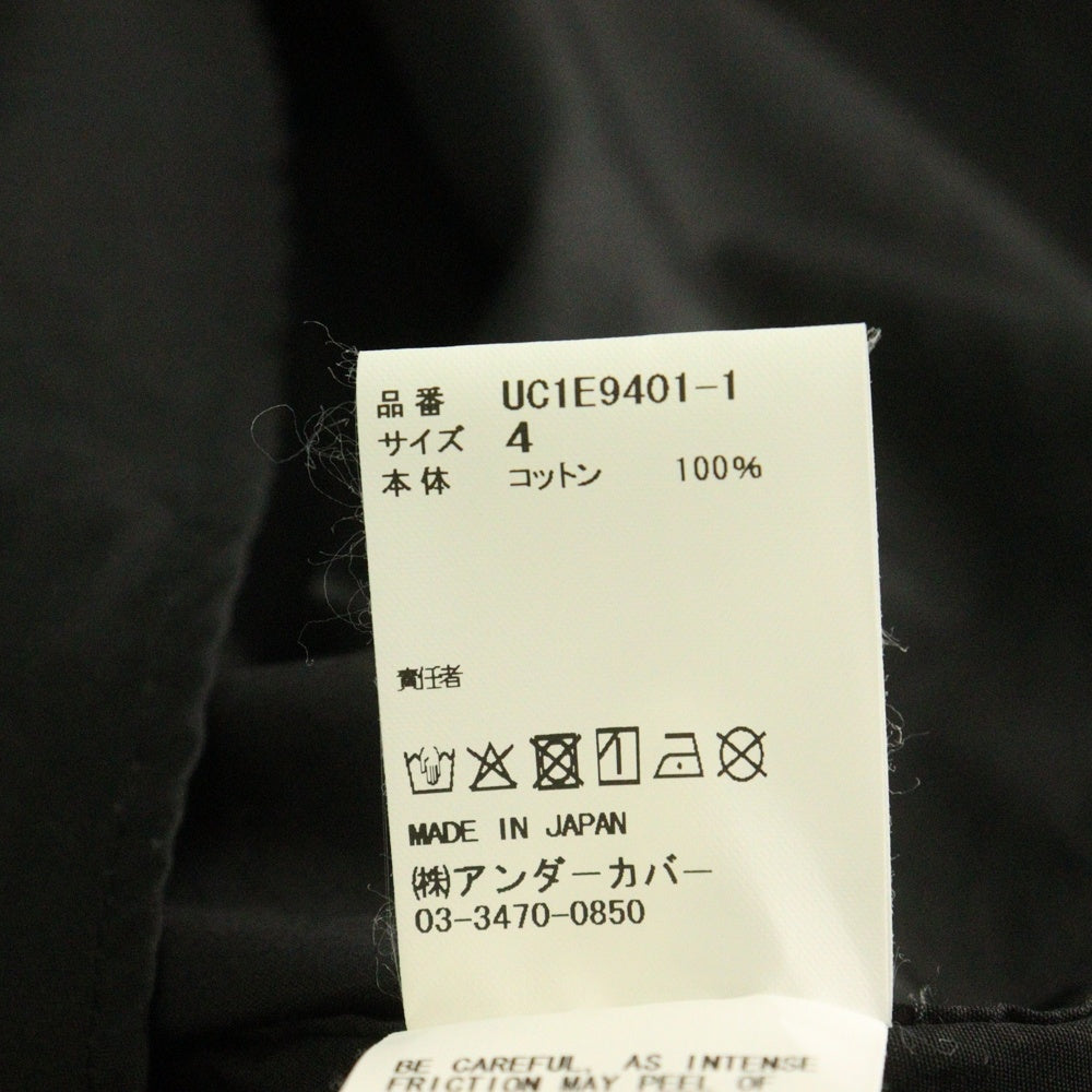 UNDERCOVER(アンダーカバー) 25SS ロゴプリントコットンブロード半袖シャツ ブラック UC1E9401-1