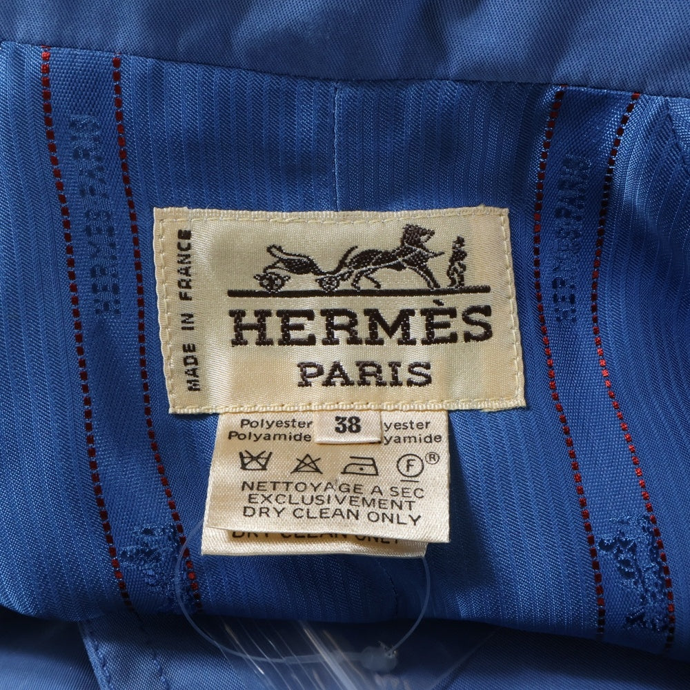 HERMES(エルメス) フレアステンカラーコート ブルー 800805HA