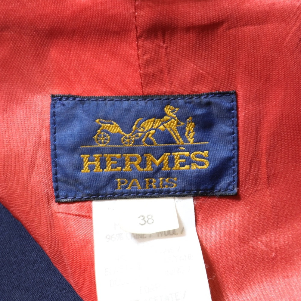 HERMES(エルメス) ヴィンテージ ジョッキージャケット ネイビー