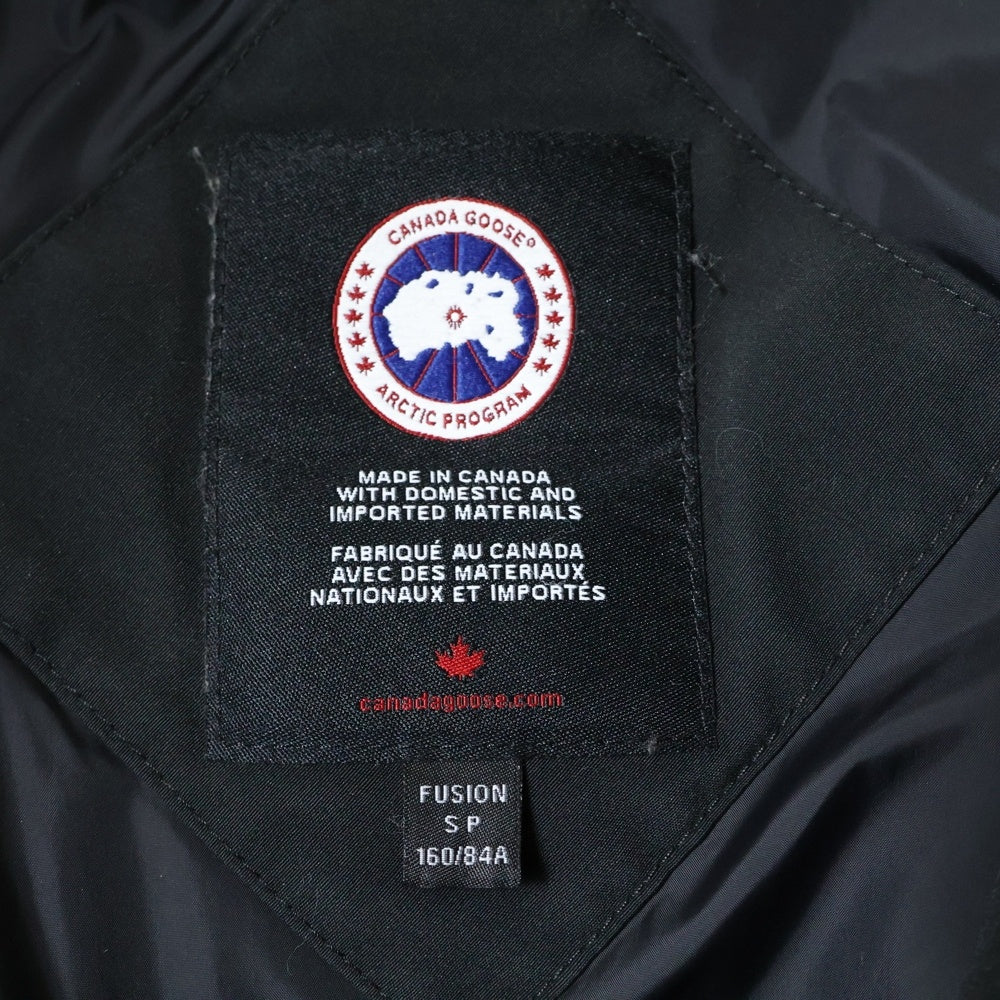 CANADA GOOSE(カナダグース) TRILLIUM PARKA 6660LA トリリウムパーカー ワッペンロゴ ジップアップ フード付きダウンジャケット レディース ブラック