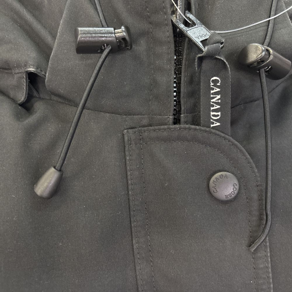 CANADA GOOSE(カナダグース) TRILLIUM PARKA 6660LA トリリウムパーカー ワッペンロゴ ジップアップ フード付きダウンジャケット レディース ブラック