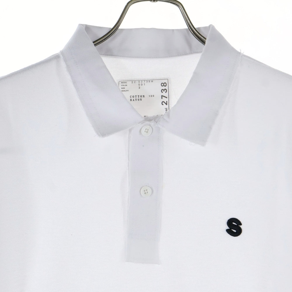 Sacai(サカイ) 22SS S pique polo Shirt 22-02738M ロゴ刺繍 カット