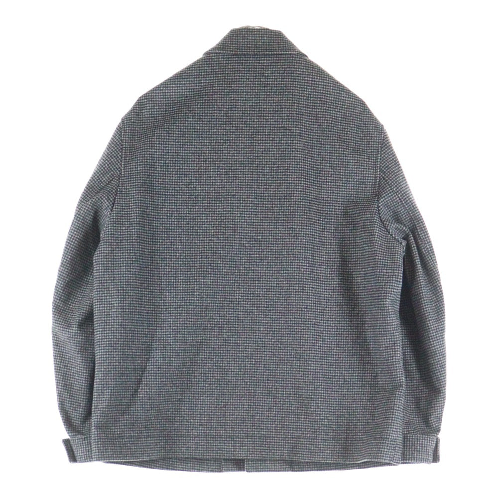 NO BRAND(ノーブランド) TED BAKER ウール混 チェック スタンドカラージャケット グレー