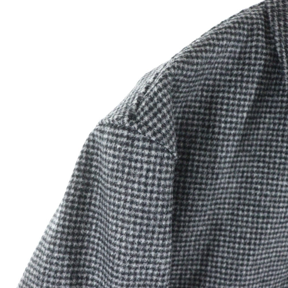 NO BRAND(ノーブランド) TED BAKER ウール混 チェック スタンドカラージャケット グレー