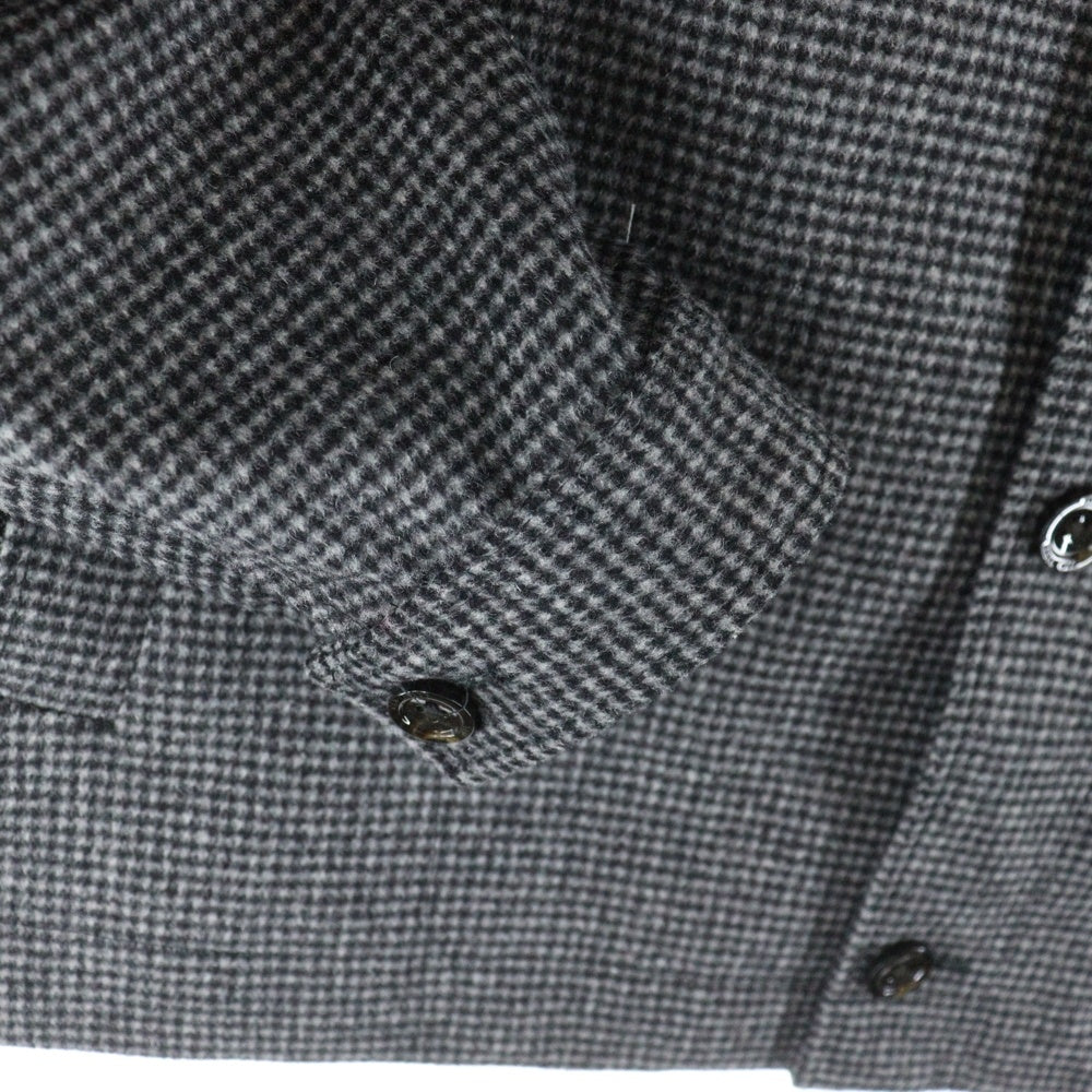 NO BRAND(ノーブランド) TED BAKER ウール混 チェック スタンドカラージャケット グレー