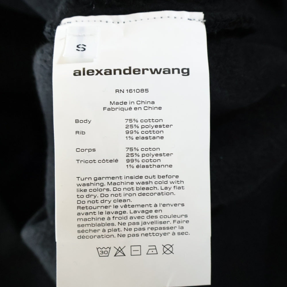 ALEXANDER WANG(アレキサンダーワン) ロゴプリント クルーネック スウェットシャツ トレーナー ブラック 4CC3221360