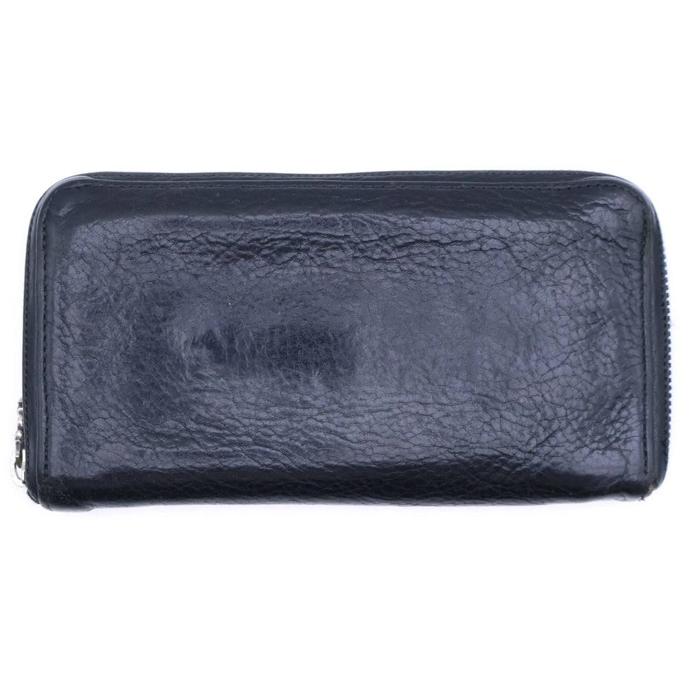 CHROME HEARTS(クロムハーツ) REC F ZIP 3セメタリー クロスパッチ ラウンドファスナーウォレット 長財布 ブラック