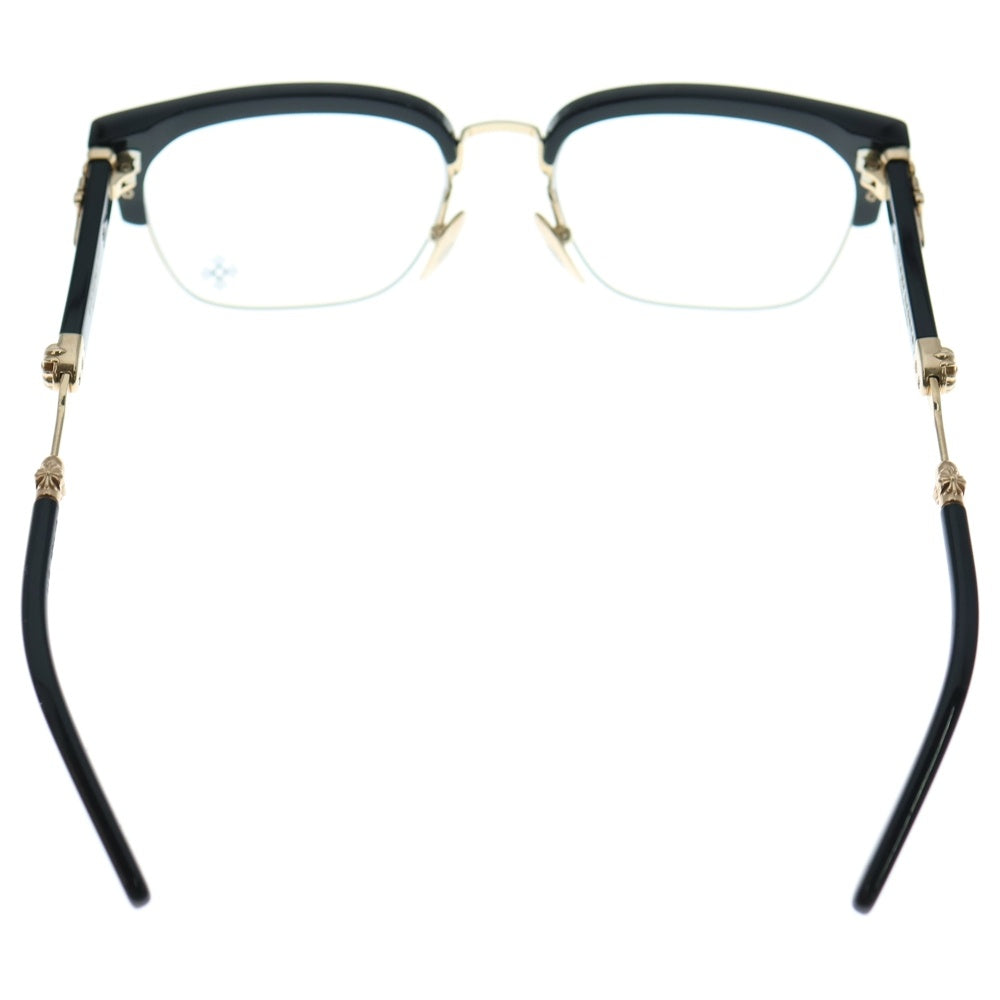CHROME HEARTS(クロムハーツ) EVAGILIST-BK/GP ダガー&CHプラス装飾クリアレンズサングラス 眼鏡 ゴールド/ブラック