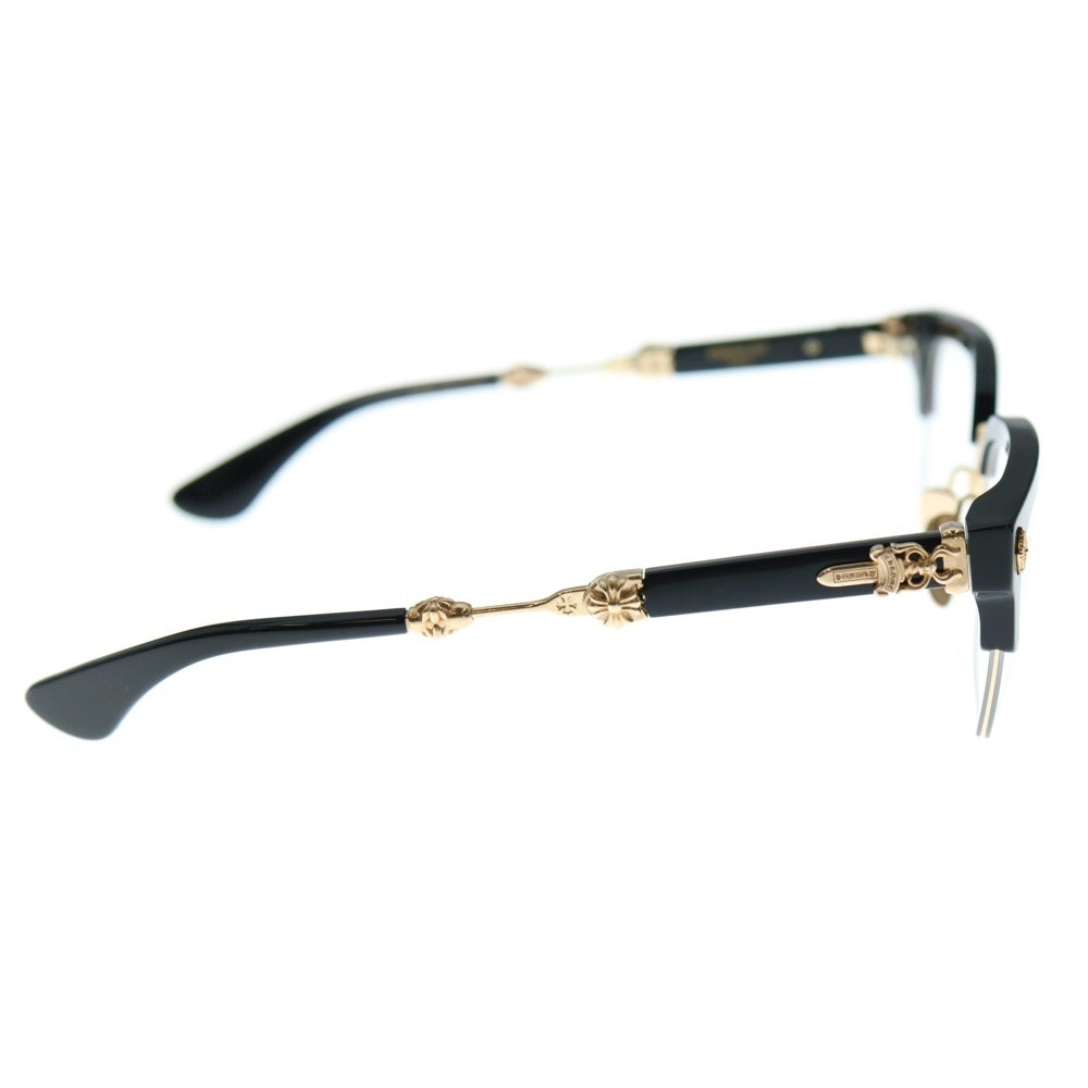 CHROME HEARTS(クロムハーツ) EVAGILIST-BK/GP ダガー&CHプラス装飾クリアレンズサングラス 眼鏡 ゴールド/ブラック