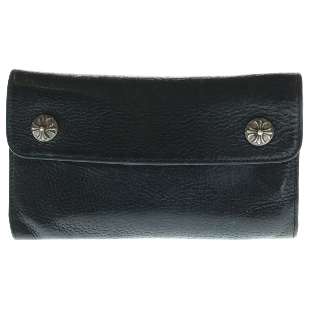CHROME HEARTS(クロムハーツ) WAVE ウェーブ レザーウォレット 財布 ブラック BCA374
