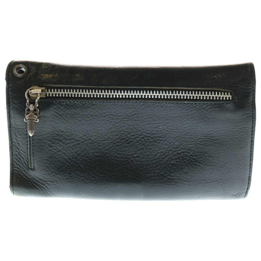 CHROME HEARTS(クロムハーツ) WAVE ウェーブ レザーウォレット 財布 ブラック BCA374