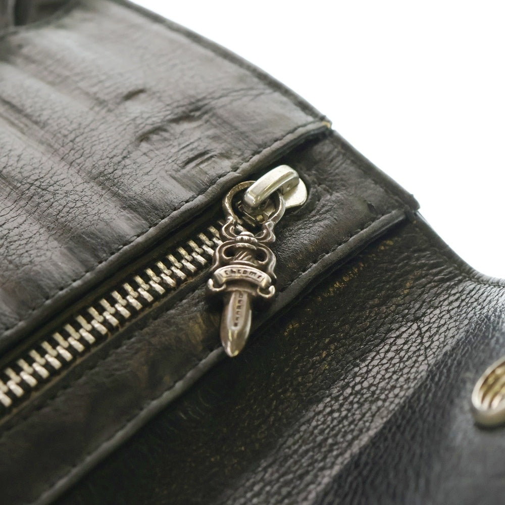 CHROME HEARTS(クロムハーツ) WAVE ウェーブ レザーウォレット 財布 ブラック BCA374