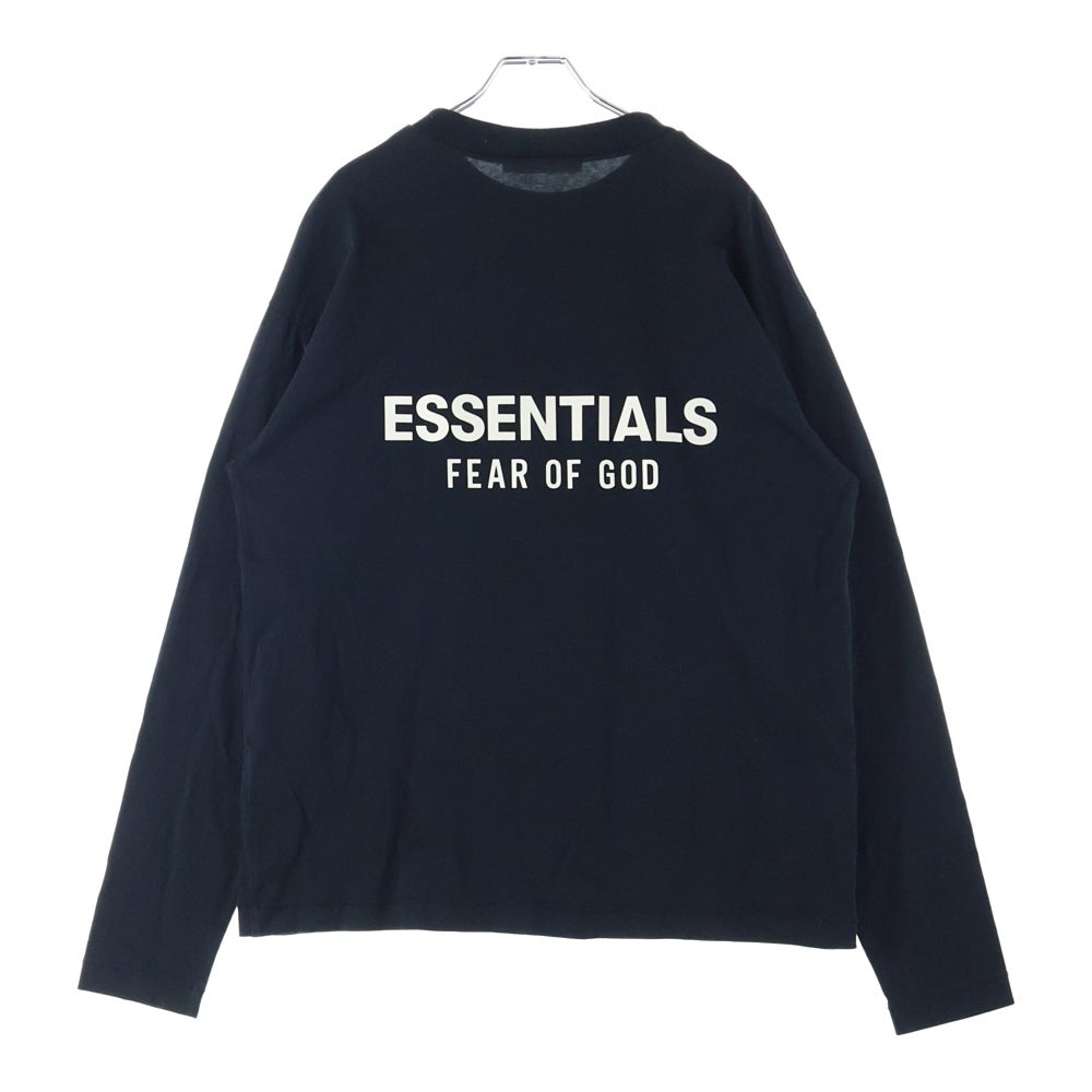 ESSENTIALS FEAR OF GOD(エッセンシャル フィアオブゴッド) ラバーロゴ モックネック 長袖Tシャツ カットソー ブラック