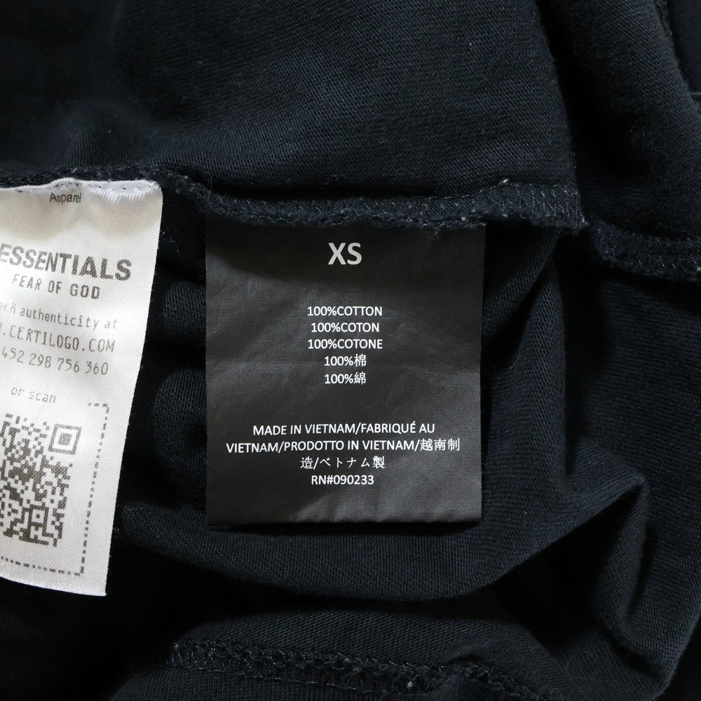 ESSENTIALS FEAR OF GOD(エッセンシャル フィアオブゴッド) ラバーロゴ モックネック 長袖Tシャツ カットソー ブラック