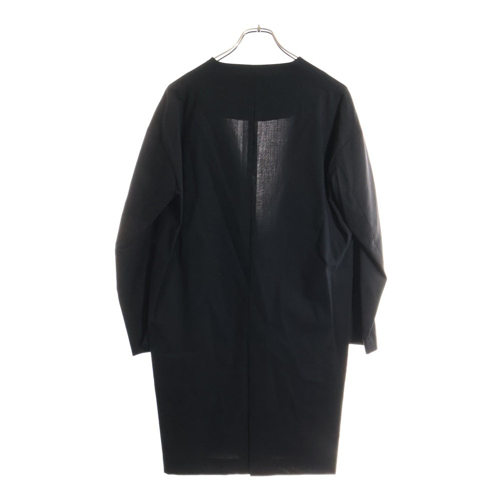 ENFOLD(エンフォルド) レーヨン混 ノーカラーコート ブラック レディース 300BS330-2560