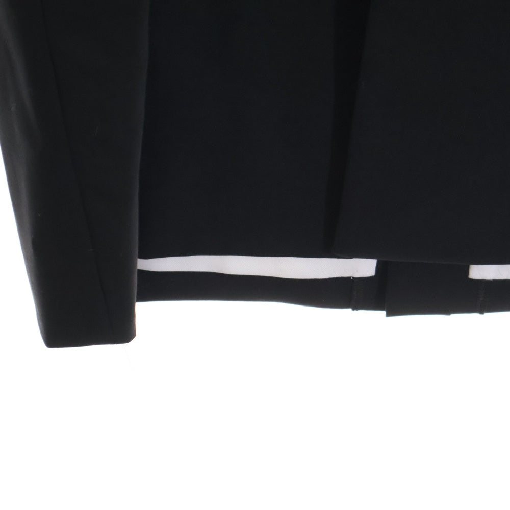 ENFOLD(エンフォルド) レーヨン混 ノーカラーコート ブラック レディース 300BS330-2560