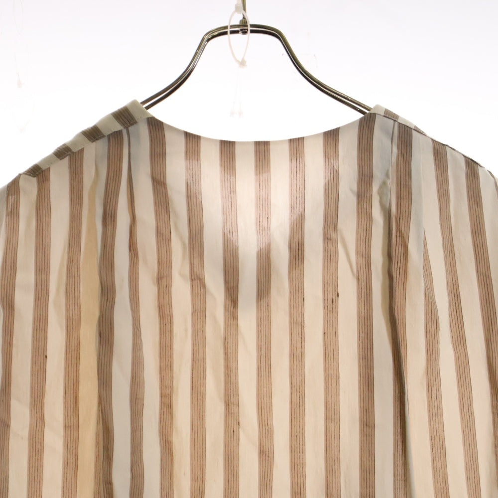 TOMORROWLAND(トゥモローランド) エフェクトストライプ Vネックワンピース ブラウン/ベージュ レディース 13-06-12-06404