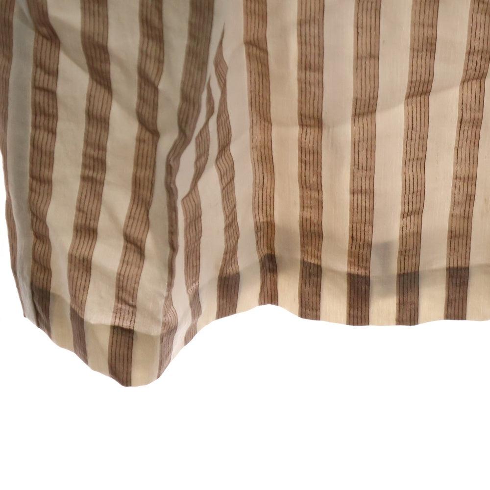 TOMORROWLAND(トゥモローランド) エフェクトストライプ Vネックワンピース ブラウン/ベージュ レディース 13-06-12-06404