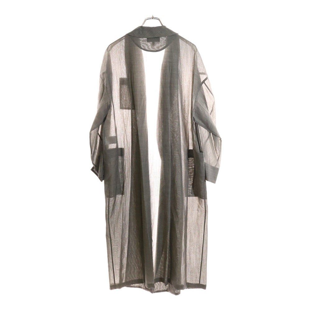 HYKE(ハイク) ウール混 チェスターコート グレー