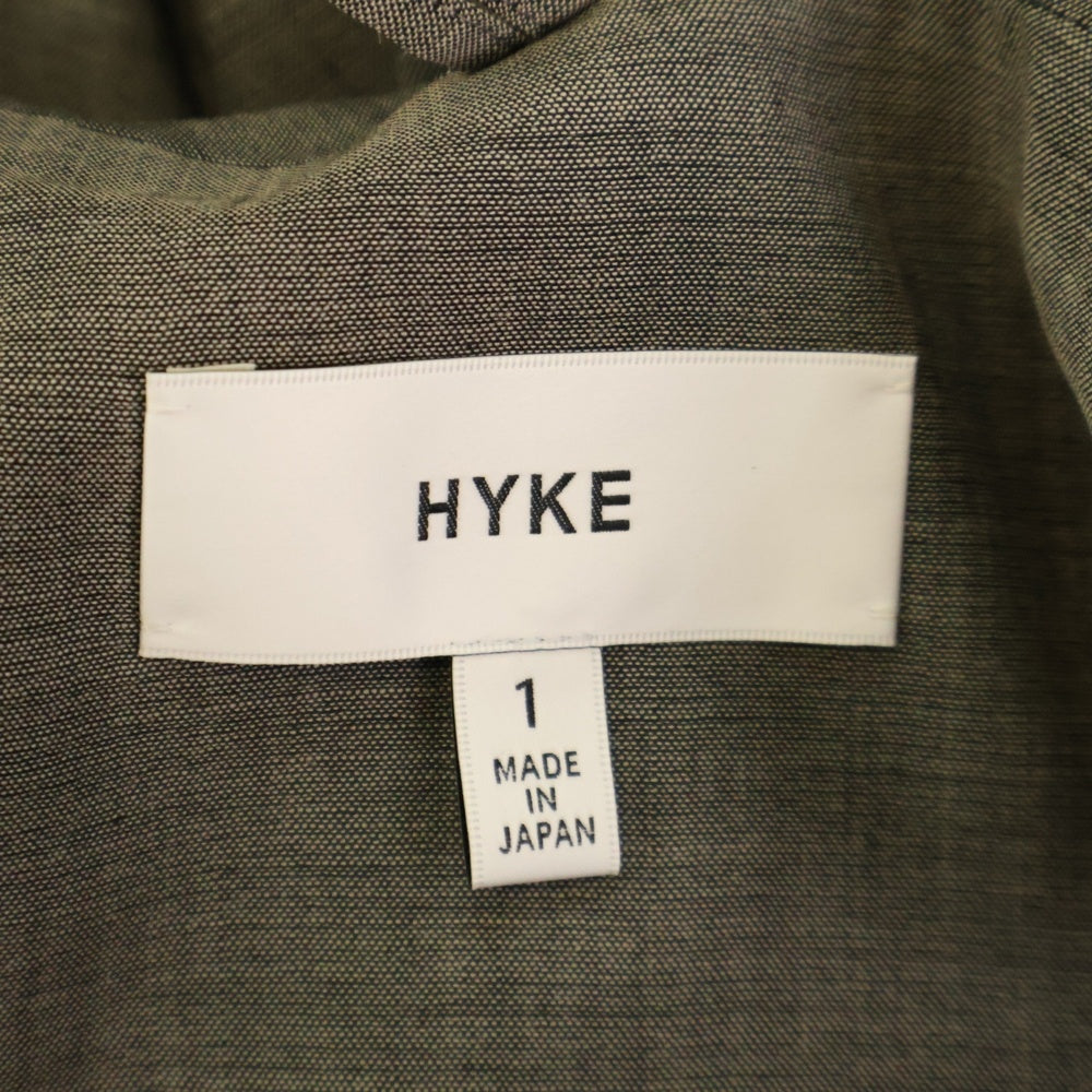 HYKE(ハイク) ウール混 チェスターコート グレー