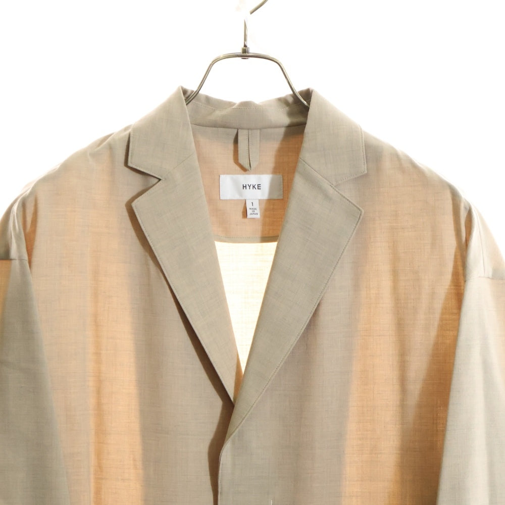HYKE(ハイク) ウール混 チェスターコート ベージュ