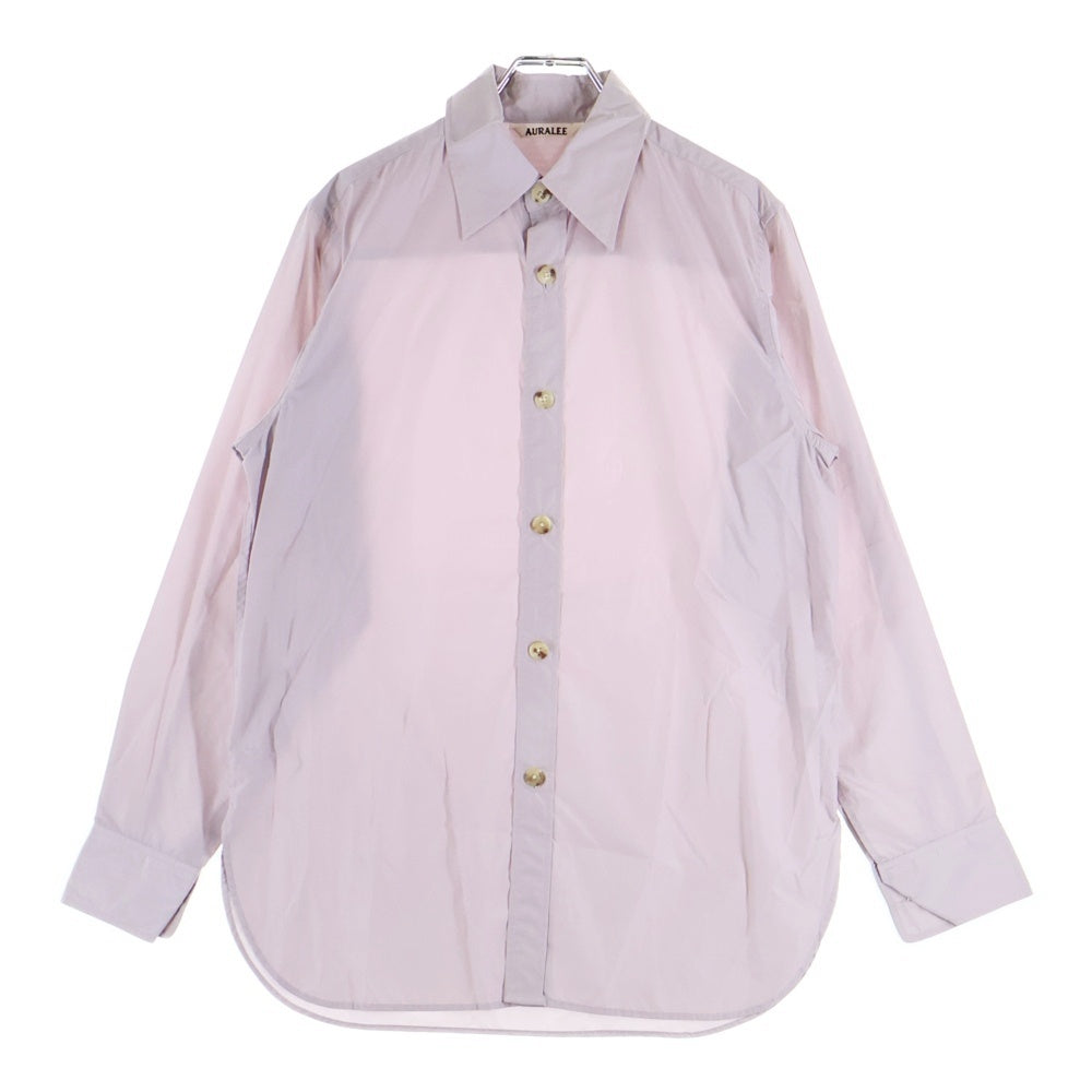 AURALEE(オーラリー) ハイカウントナイロン長袖シャツ パープル A21SS03NL