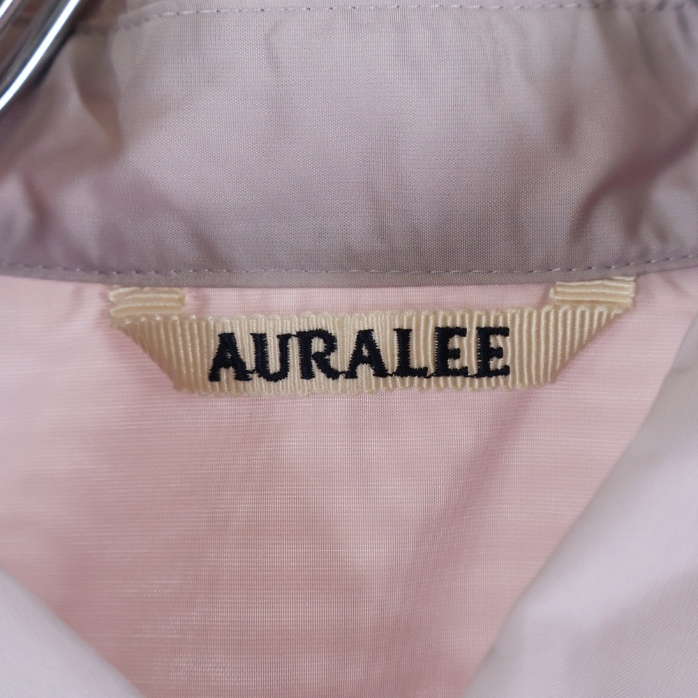 AURALEE(オーラリー) ハイカウントナイロン長袖シャツ パープル A21SS03NL