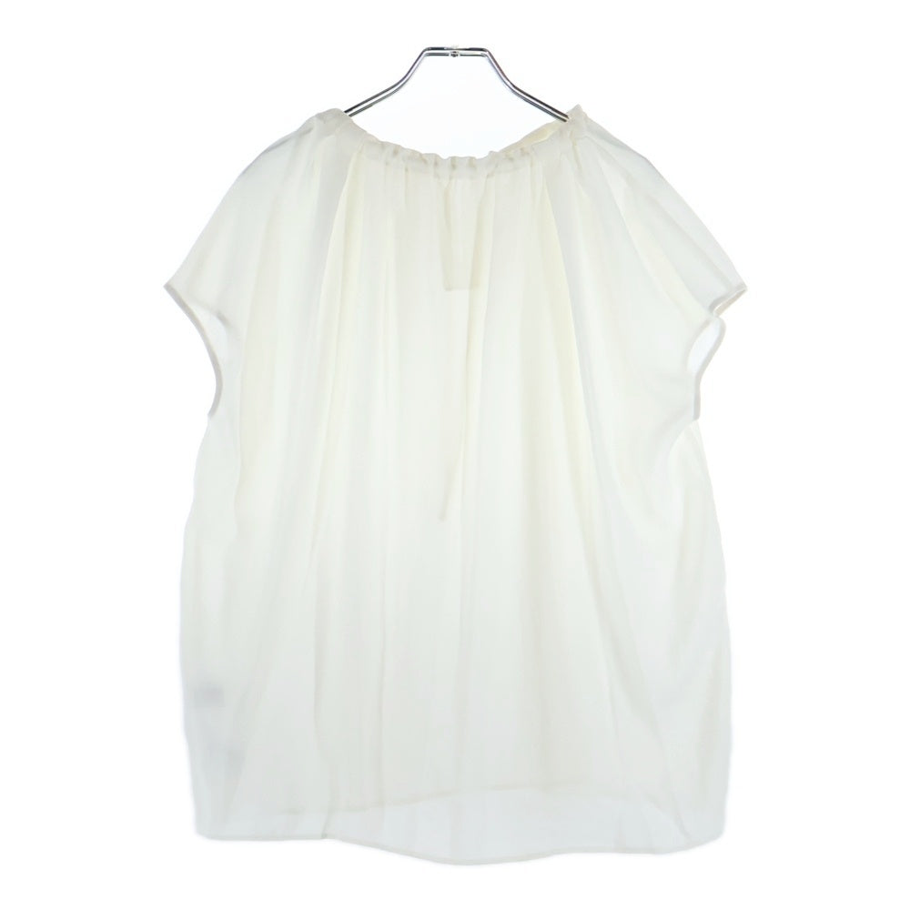 TOMORROWLAND(トゥモローランド) シックアムンゼンドローストリングネック 半袖ブラウス ホワイト レディース