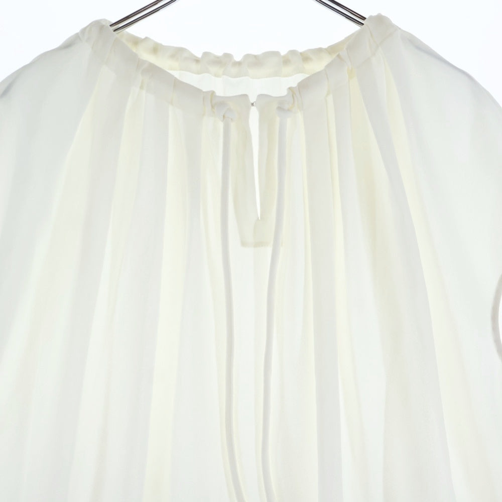 TOMORROWLAND(トゥモローランド) シックアムンゼンドローストリングネック 半袖ブラウス ホワイト レディース