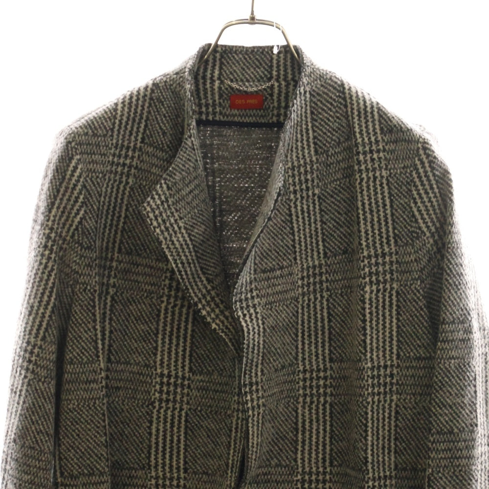DES PRES(デプレ) チェック ウール コート グレー レディース 22-08-75-08301