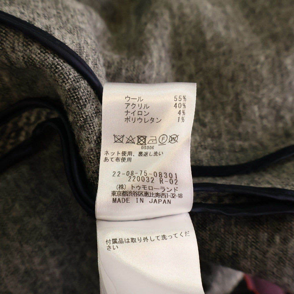 DES PRES(デプレ) チェック ウール コート グレー レディース 22-08-75-08301