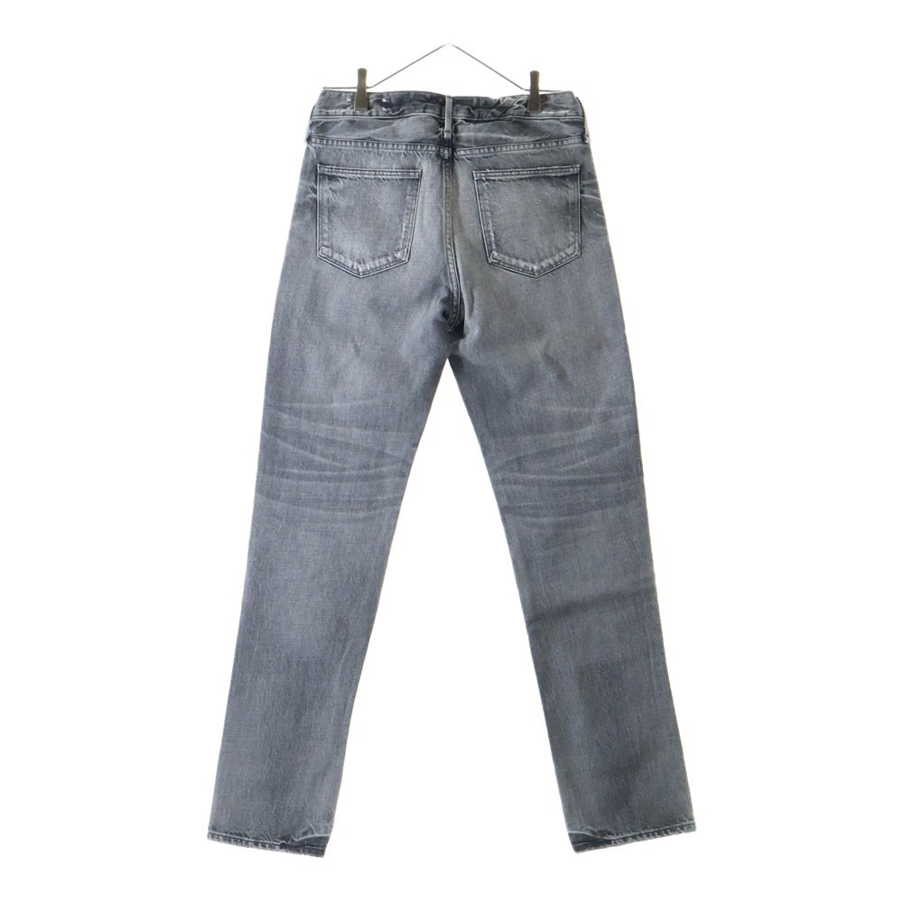 upper hights(アッパーハイツ) 825339 ジップフライ ダメージ加工 デニム スキニーパンツ グレー レディース