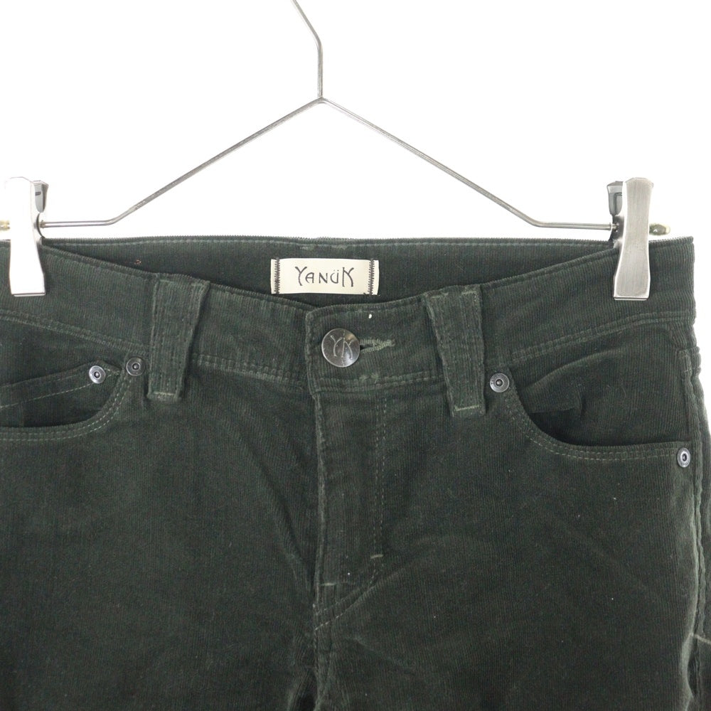 YANUK(ヤヌーク) コーデュロイ ジップフライ パンツ カーキ レディース 57163219