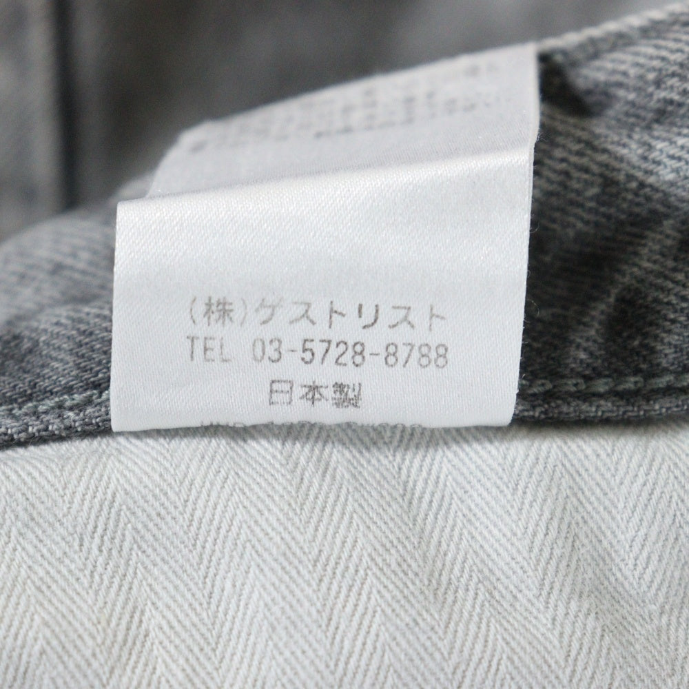 upper hights(アッパーハイツ) 625107 ジップフライ デニム パンツ グレー レディース