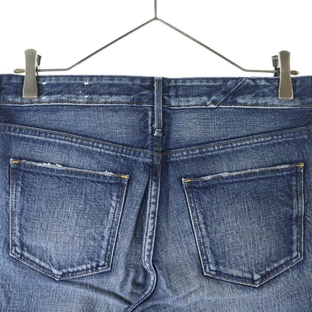 NO BRAND(ノーブランド) upper hights 187107 ジップフライ デニム パンツ インディゴ レディース