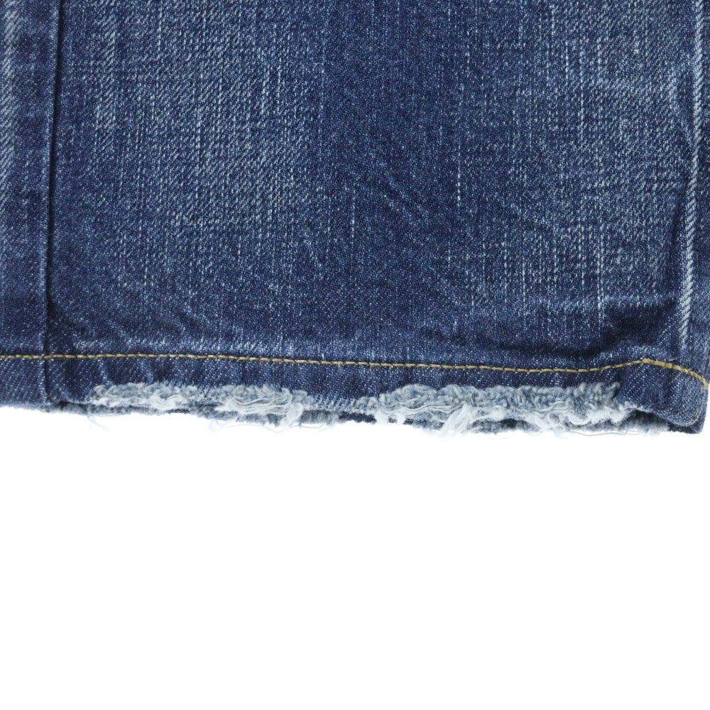 NO BRAND(ノーブランド) upper hights 187107 ジップフライ デニム パンツ インディゴ レディース