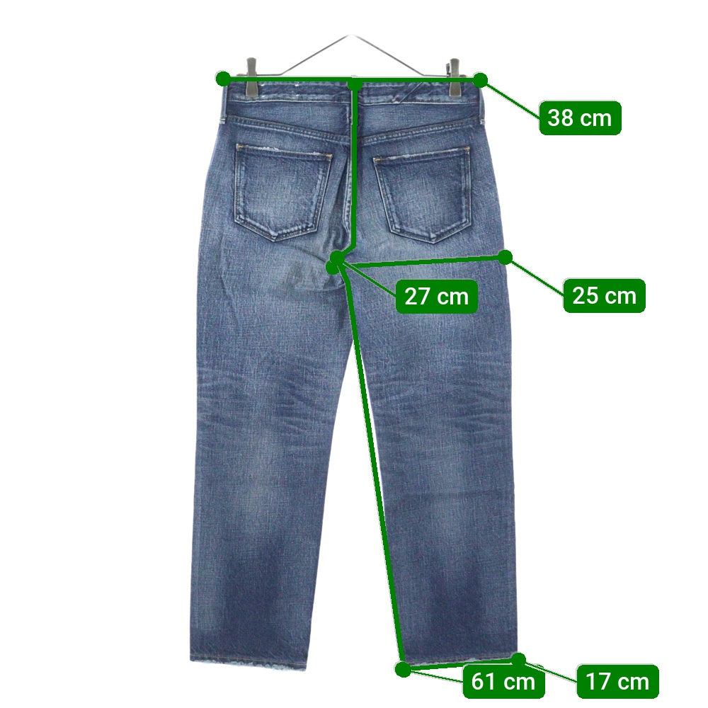 NO BRAND(ノーブランド) upper hights 187107 ジップフライ デニム パンツ インディゴ レディース