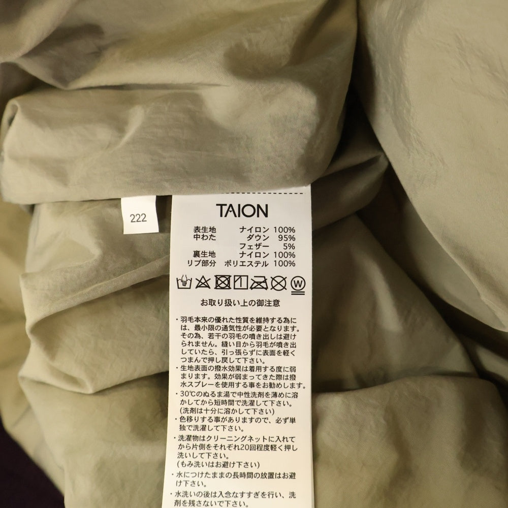 TAION(タイオン) ジップアップ キルティングジャケット グレー QC-078287