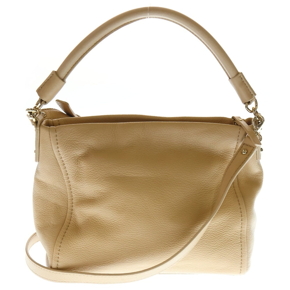 Kate Spade(ケイトスペード) ロゴ レザー ショルダーバッグ ベージュ レディース