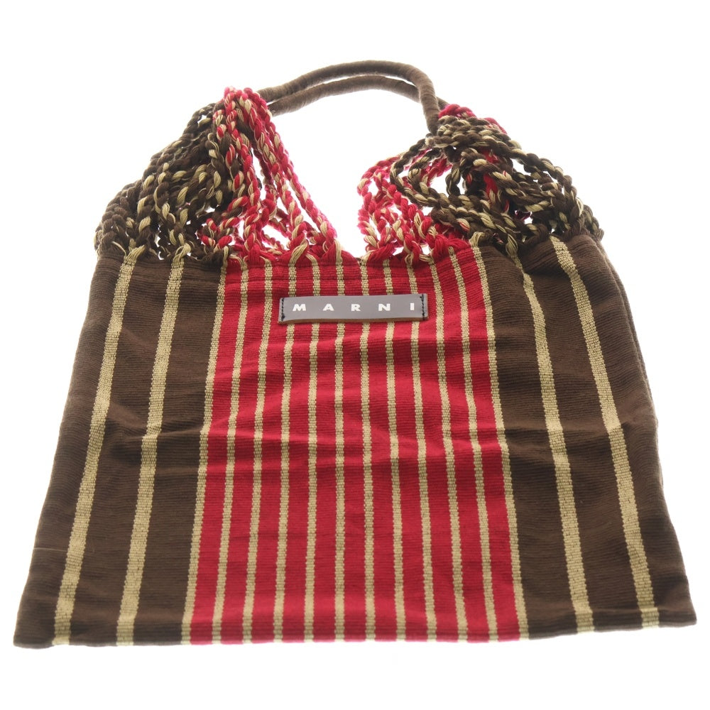 MARNI(マルニ) FLOWER CAFE HAMMOCK BAG SHMH0009A0 ハンモックバッグ ハンドバッグ ブラウン/レッド